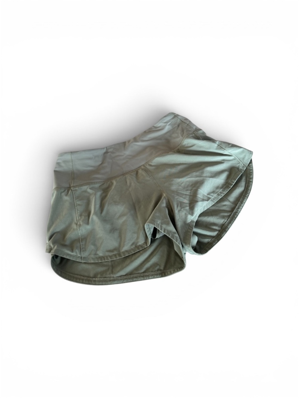 Lululemon High Rise Speed Up Shorts Sage Green Athletic Running Training